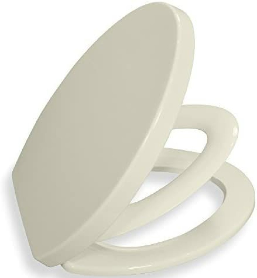 Bathroom * | Shop Bath Royale Br631B-02 , Elongated Toilet Seat With Built-In Child Seat For Potty Training, Slow Close, Fits All Elongated Toilets Including Kohler, Toto And American Standard Almond/Bone