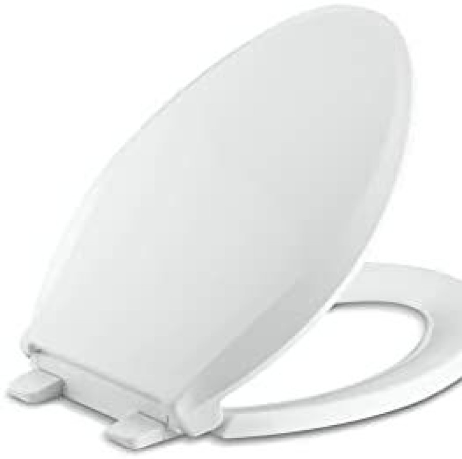 Bathroom * | Shop Kohler K-4636-0 Cachet Quiet Close Toilet Seat, , Elongated White