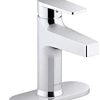 Home Accessories * | New Kohler 74021-4-Cp Taut Single-Control Bathroom Sink Faucet, , Escutcheon Polished Chrome