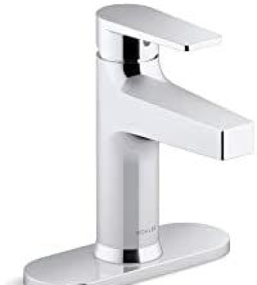 Home Accessories * | New Kohler 74021-4-Cp Taut Single-Control Bathroom Sink Faucet, , Escutcheon Polished Chrome