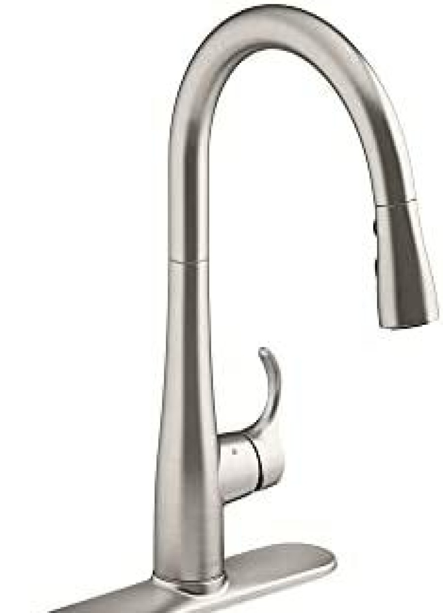 Home Accessories * | Discount Kohler 22036-Vs Simplice Kitchen Faucet, Vibrant Stainless