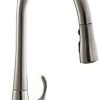 Home Accessories * | Discount Kohler 596-Vs Simplice, 3-Spray, Kitchen Sink Faucet With Pull Down Sprayer, High Arch, Vibrant Stainless