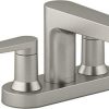 Home Accessories * | Shop Kohler K-97031-4-Bn Taut Bathroom Sink Faucets, Centerset, Vibrant Brushed Nickel