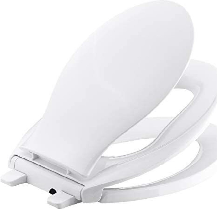 Bathroom * | New Kohler K-2599-0 Transitions Nightlight Quiet-Close With Grip-Tight Toilet Seat, White