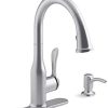 Home Accessories * | Discount Kohler R23863-Sd-Vs Motif Kitchen Faucet With Pull Down Sprayer And Soap Dispenser, Vibrant Stainless