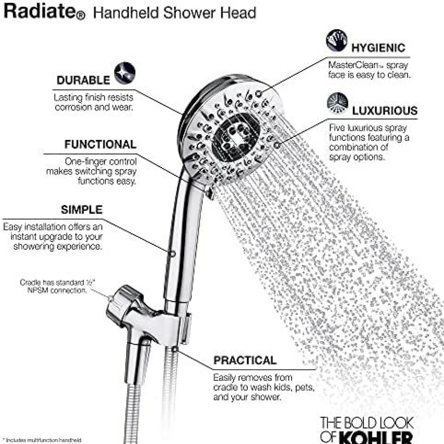 Bathroom * | Store Kohler K-R75562-G-Cp Radiate Handshower, Polished Chrome