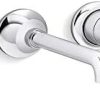 Home Accessories * | New Kohler 26438-4-Cp Tone Wall-Mount Single-Handle Bathroom Sink Faucet, Polished Chrome