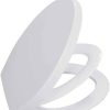 Bathroom * | Store Bath Royale Br631B-Ffp , Elongated Toilet Seat With Built-In Child Seat For Potty Training, Slow Close Easy Cleaning, Fits All Elongated Toilets Including Kohler, Toto And American Standard White