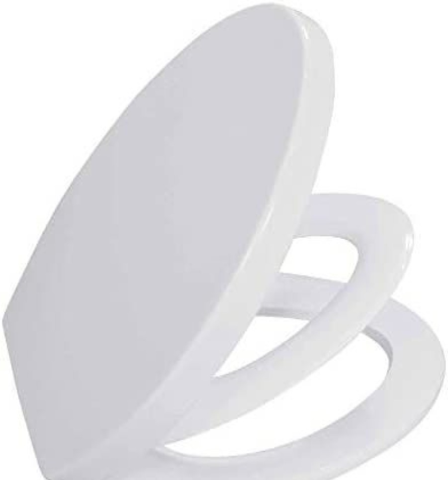 Bathroom * | Store Bath Royale Br631B-Ffp , Elongated Toilet Seat With Built-In Child Seat For Potty Training, Slow Close Easy Cleaning, Fits All Elongated Toilets Including Kohler, Toto And American Standard White