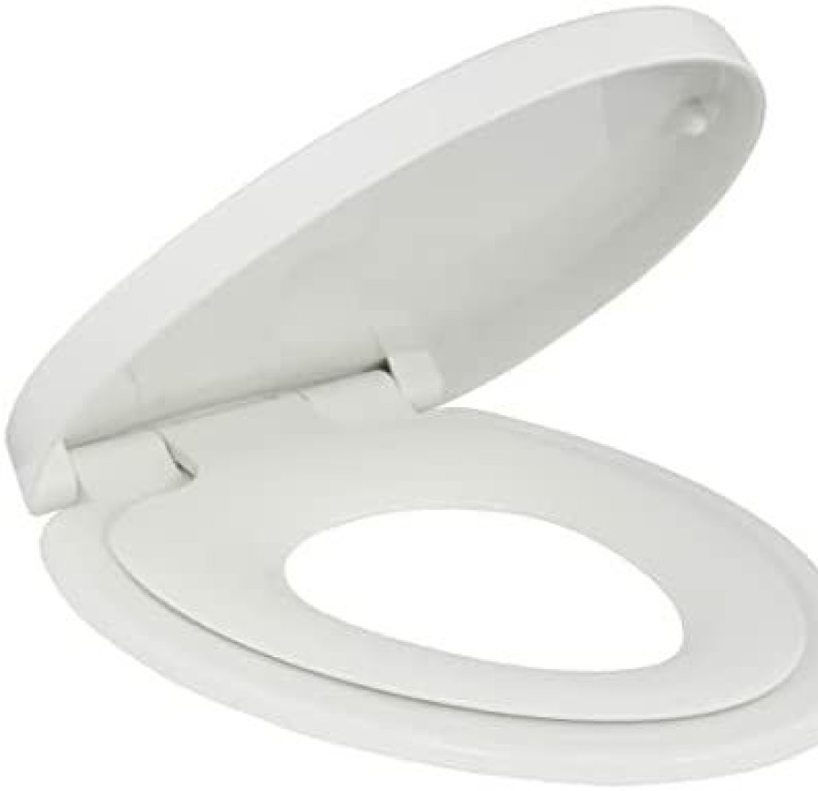 Bathroom * | Store Bath Royale Br631B-Ffp , Elongated Toilet Seat With Built-In Child Seat For Potty Training, Slow Close Easy Cleaning, Fits All Elongated Toilets Including Kohler, Toto And American Standard White