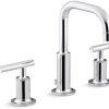 Home Accessories * | New Bathroom Faucet By Kohler, Bathroom Sink Faucet, Purist Collection, 2-Handle Widespread Faucet With Metal Drain, , K-14406-4-Cp Polished Chrome