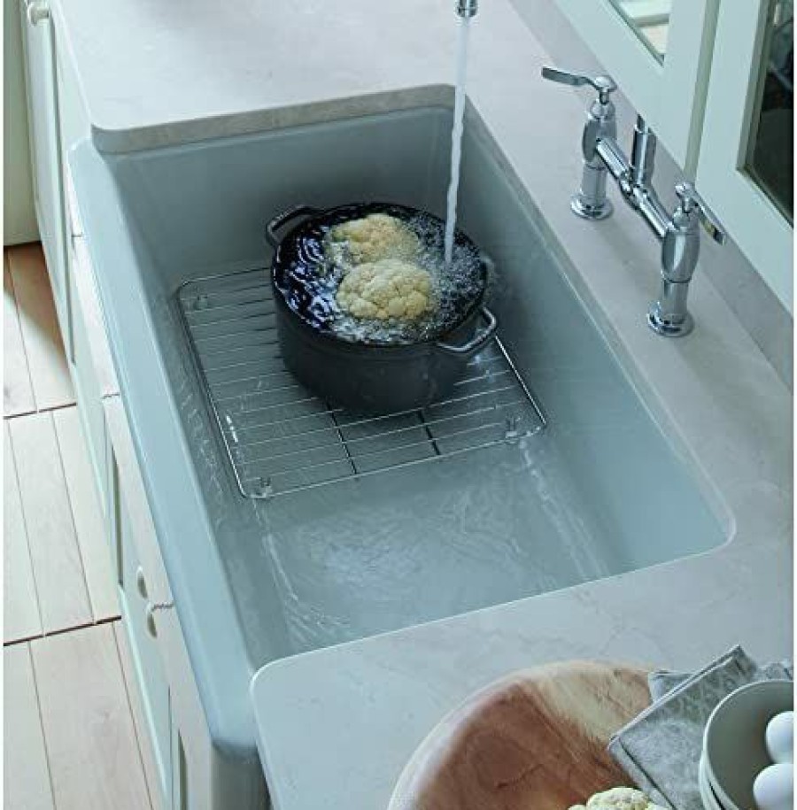 Home Accessories * | Shop Kohler 6639-St Whitehaven Bottom Basin Rack, One-Size, Stainless Steel