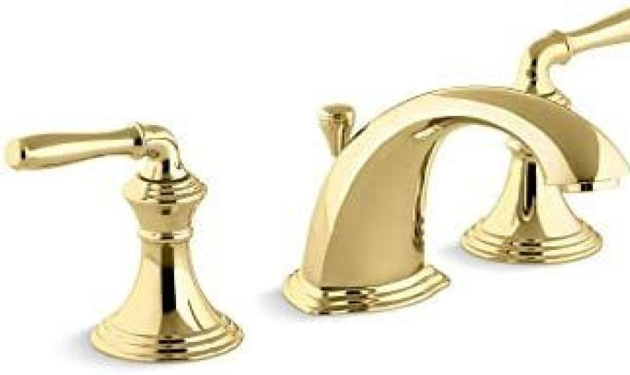 Home Accessories * | Store Kohler 394-4-Pb Bathroom Sink Faucet, Devonshire Collection, Vibrant Polished Brass