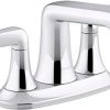 Home Accessories * | New Kohler K-22021-4-Cp Kohler K-22021-4 Tempered 1.2 Gpm Centerset Bathroom Faucet With Pop-Up Drain Assembly Polished Chrome