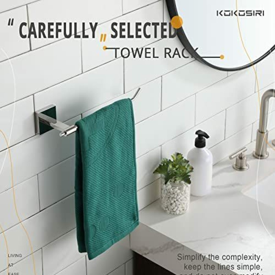 Bathroom * | Shop Kokosiri Hand Towel Bar Bathroom Towel Holder For Bath Kitchen 9 Inch Necklace Holder Chrome Stainless Steel B3005Ch Polished Chrome