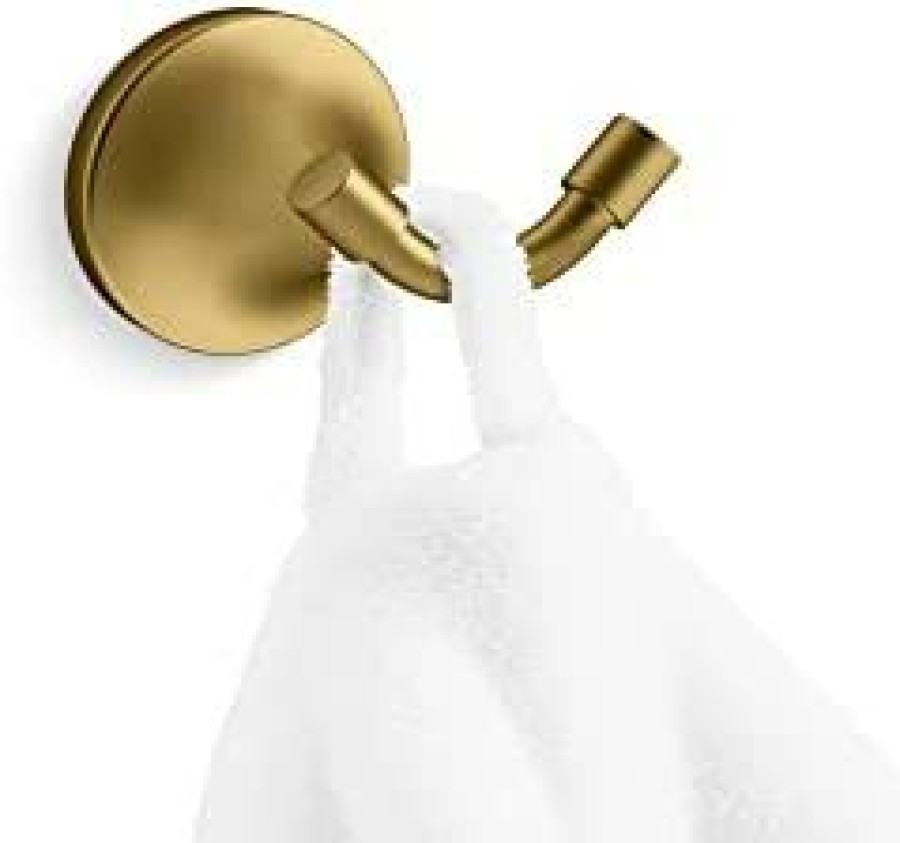 Bathroom * | Store Kohler 27427-2Mb Tone Robe Hook, Vibrant Brushed Moderne Brass