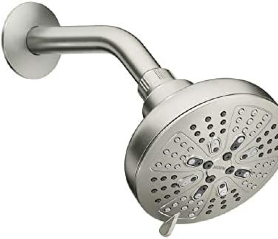 Bathroom * | Store Moen 200W0Srn Hydro Energetix Eight-Function 5 Diameter Spray Head Standard, Brushed Nickel