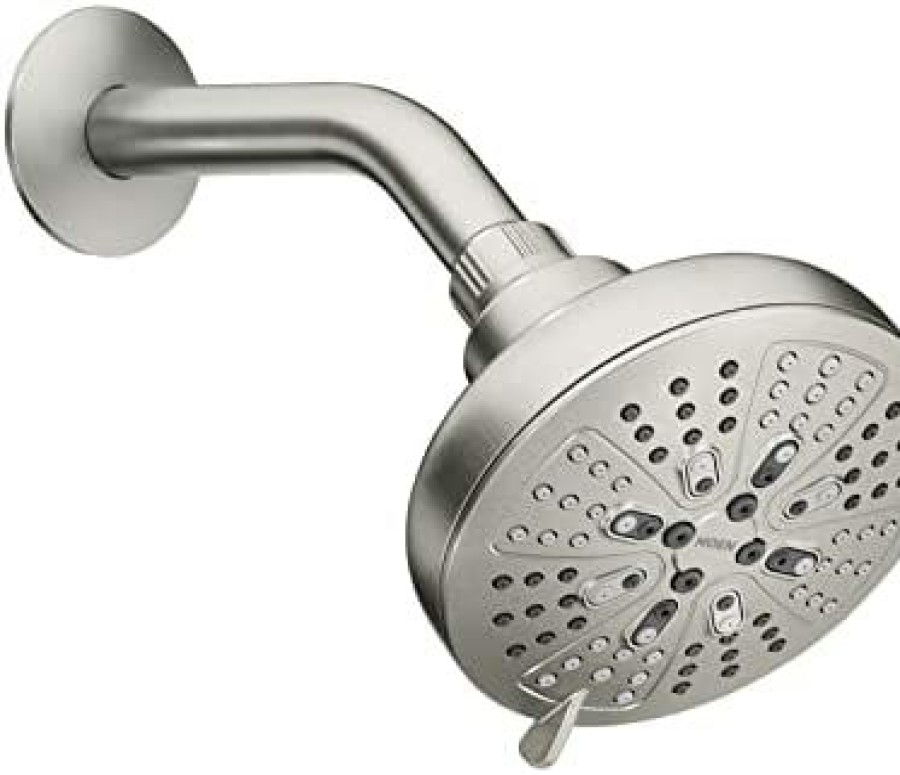 Bathroom * | Store Moen 200W0Srn Hydro Energetix Eight-Function 5 Diameter Spray Head Standard, Brushed Nickel