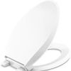 Bathroom * | Discount Kohler 4636-Rl-0 Cachet Readylatch Quiet Close Elongated Toilet Seat, White